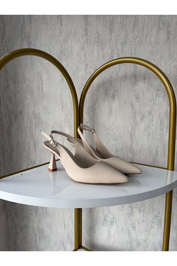 Simple 7 cm Skin Leather High Heels