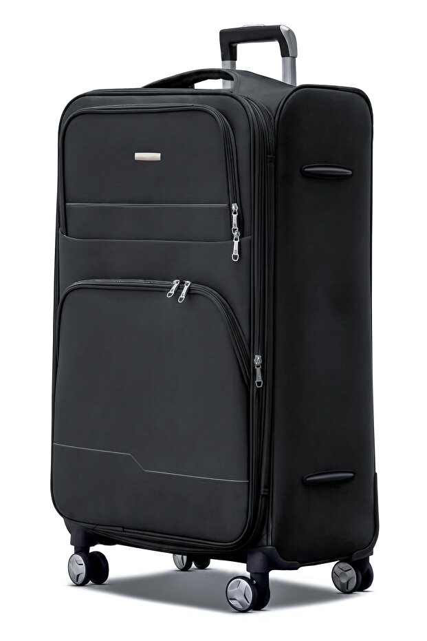 Prestige Premium Nylon Expandable Large Checked 28 Inch (30-35kg) Luggage, Soft Material, Lightweight, Combination Lock, Suitcase