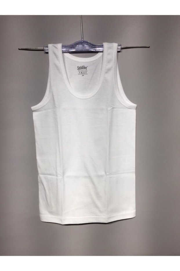 Boy's White Combed Cotton 6-Piece Undershirt Set