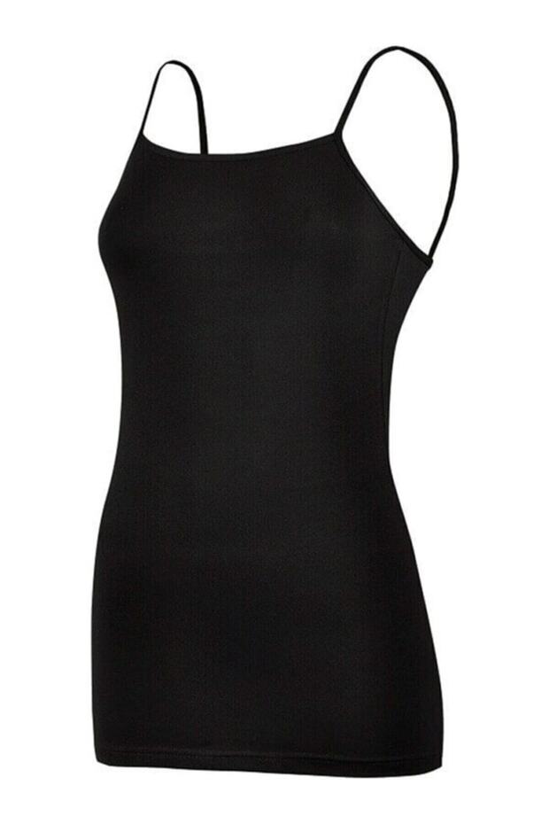 Tutku-Ba-Hem Elite Women's Black 3-Piece Elastane Lycra Cotton Strap Tank Top