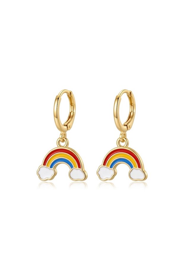 Women's Rainbow Figured Dangle Stylish Earrings, Non-Tarnish, Rust-Proof, Gift Boxed Women's Earrings