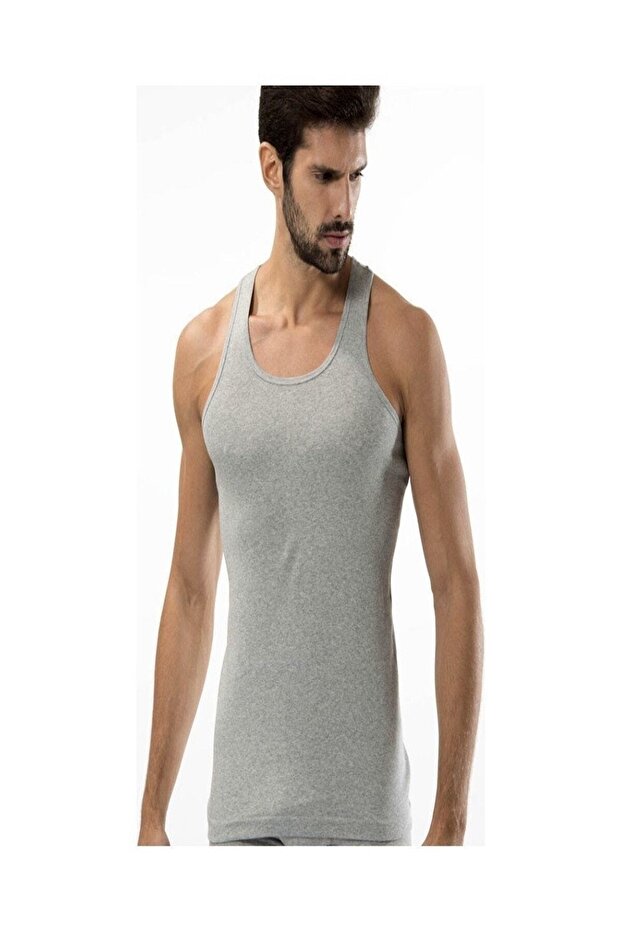 Tutku-Men's Gray Sports Singlet