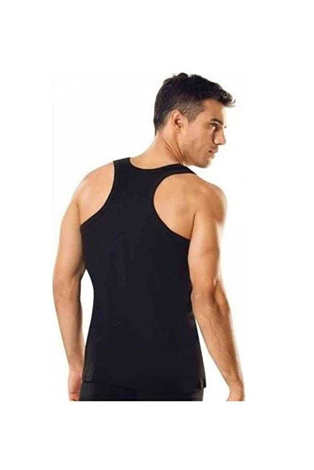 3 Pieces Tutku Ribana Sports Men's Black Undershirt 0118