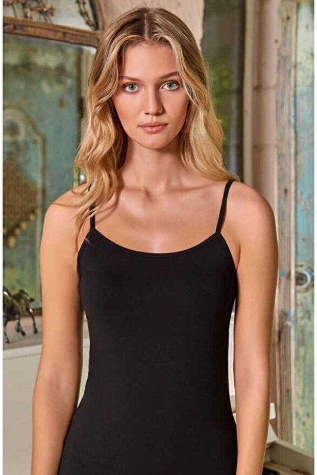 Tutku-4-Pack (4 Pieces) Black Lycra Strapless Undershirt