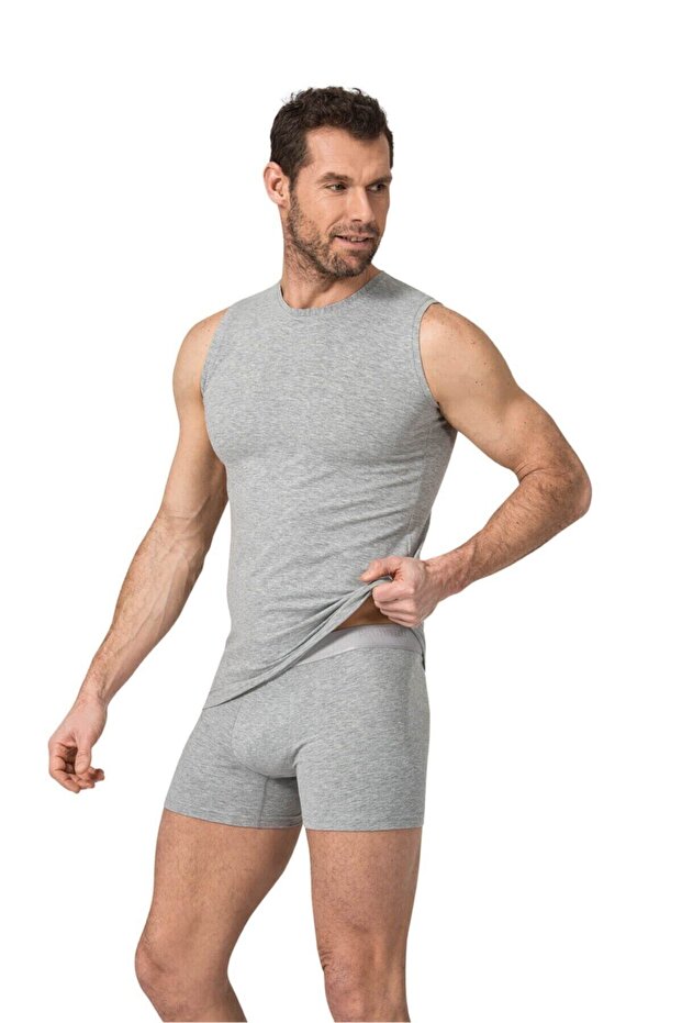Tutku-Men's Crew Neck Tank Top Zero Sleeve Body 3 Pack 189