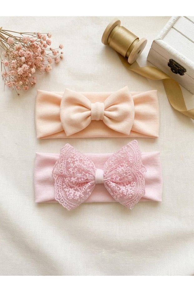 Baby Girl Bandana Set of 2 Mevlütlük Photo Shoot Gift Hair Band Newborn