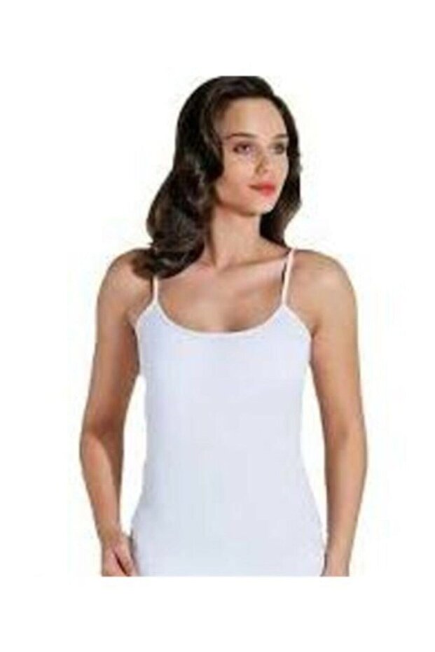 Tutku-Women's Ribbed Rope Strap Undershirt 6-Pack