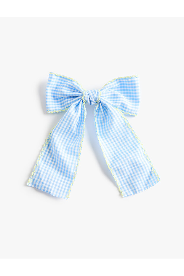 Embroidered Bow Hair Clip
