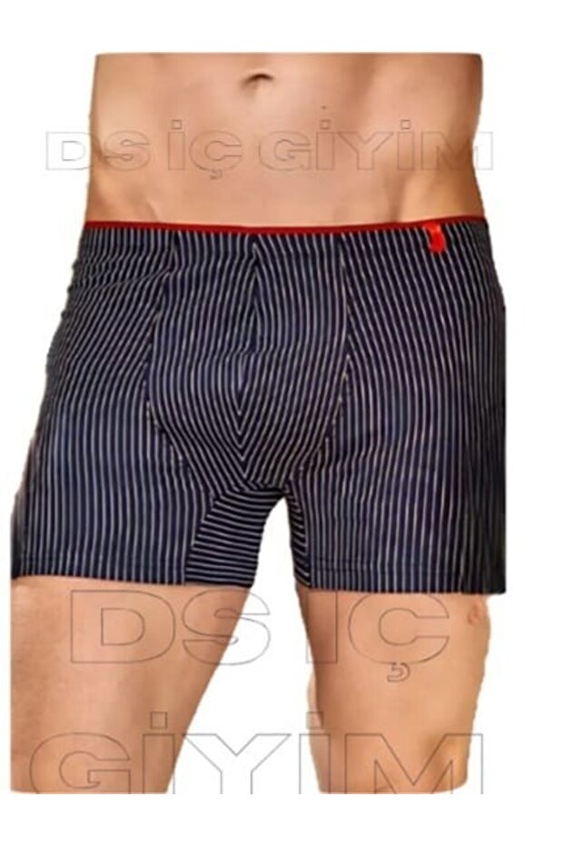 4433 Men's Striped Sport Boxer Single Piece
