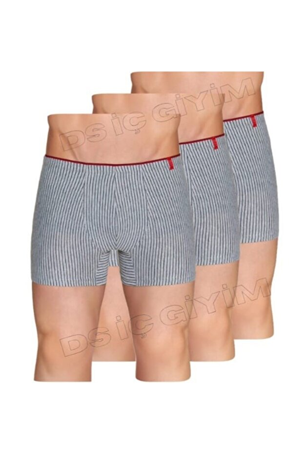 4433 Men's Striped Sport Boxer 3 Pieces