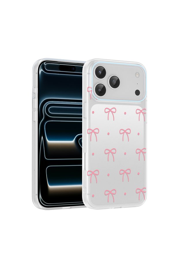 iPhone 17 Pro Case with Floral and Bow Pattern, Camera Raised Design, Senk Premium