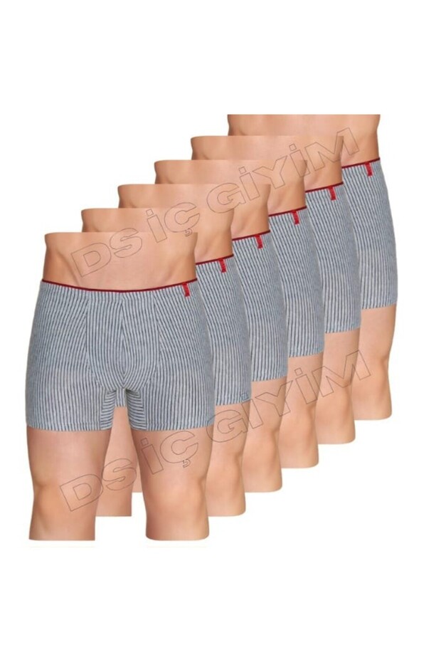 4433 Men's Striped Sport Boxer 6 Pieces