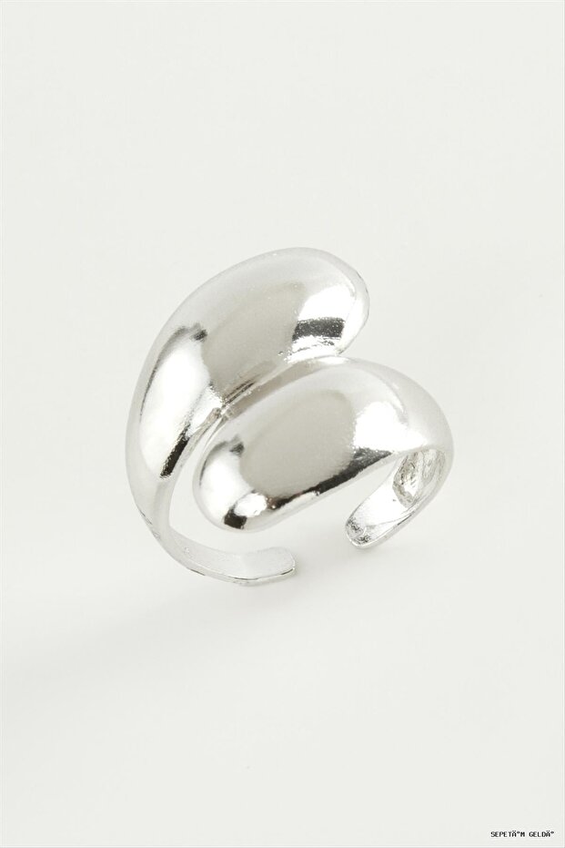 Spt-Gld Water Drop Metal Ring (234703) Silver Color