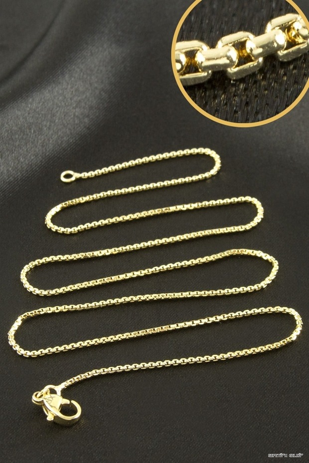 Spt-Gld Xuping Square Steel Necklace Large 45 (233717) cm Yellow
