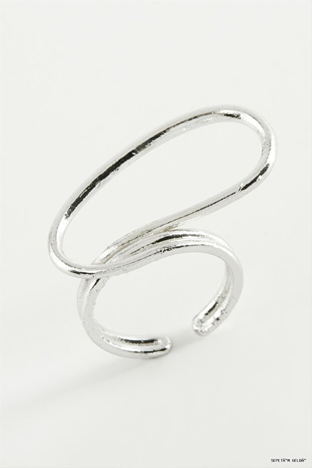 Spt-Gld Oval Metal Ring (234656) Silver Color