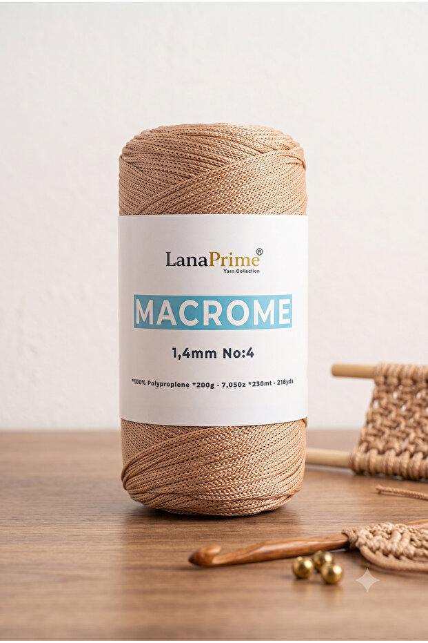 Macrame Knitting Thread (1.4mm) 230m. Bag Ipi 200 Gr Polypropylene Color No:18