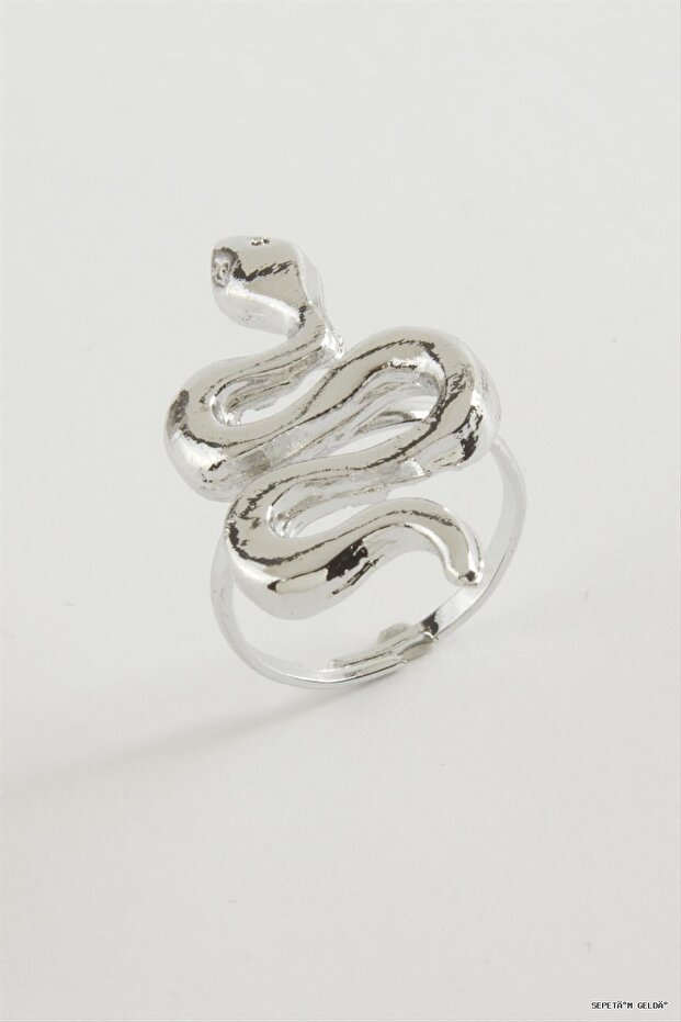 Spt-Gld Snake Metal Ring (231011) Silver Color