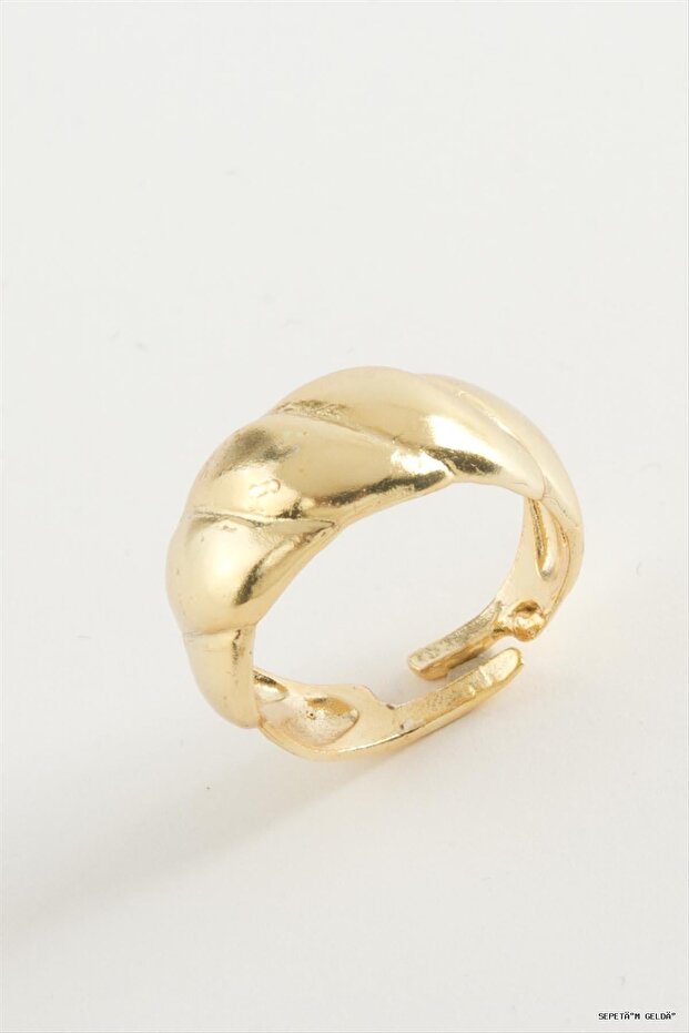 Spt-Gld Twisted Metal (230926) Ring Yellow