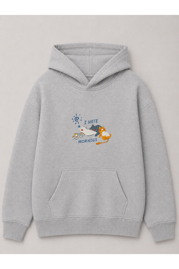 Unisex Hooded Sweatshirt with Kangaroo Pocket, Oversize Comfortable Fit, Daily Sports Stylish Sweatshirt