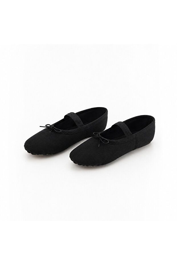 Black Canvas Ballet Shoes