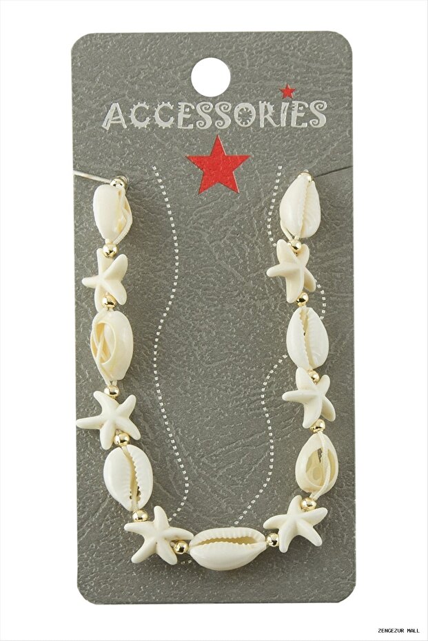 Zngzrmll Starfish Seashell (24237) Anklet Cream