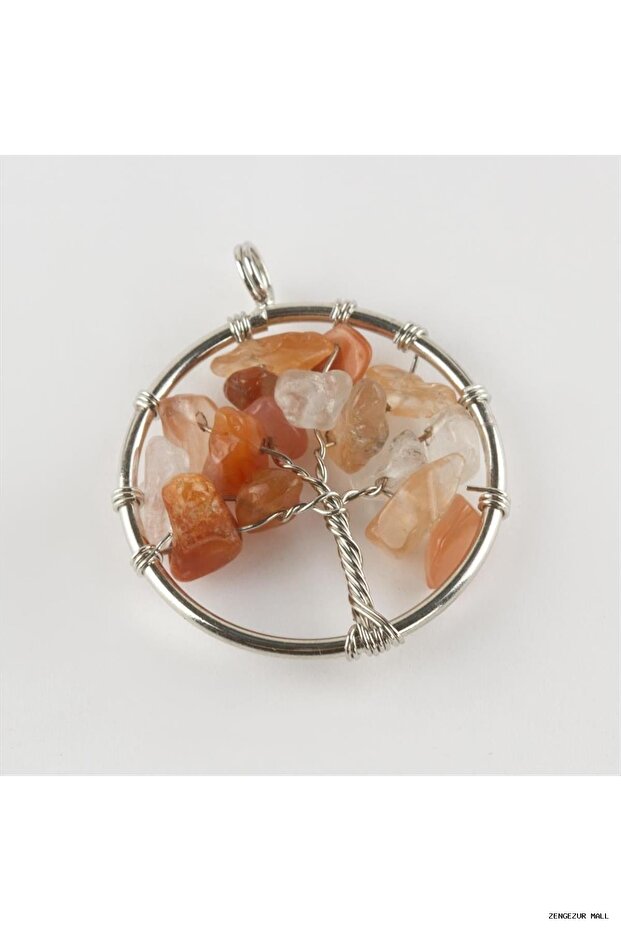 Zngzrmll Agate Natural Stone Pendant (24918) Brown Standard