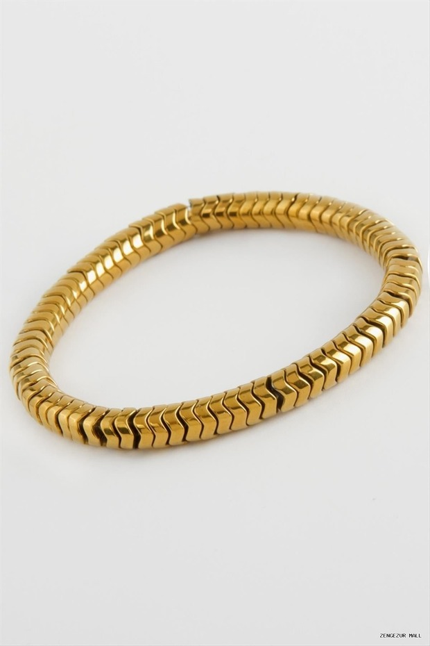 Zngzrmll Hematite Natural Stone (32433) Bracelet Yellow