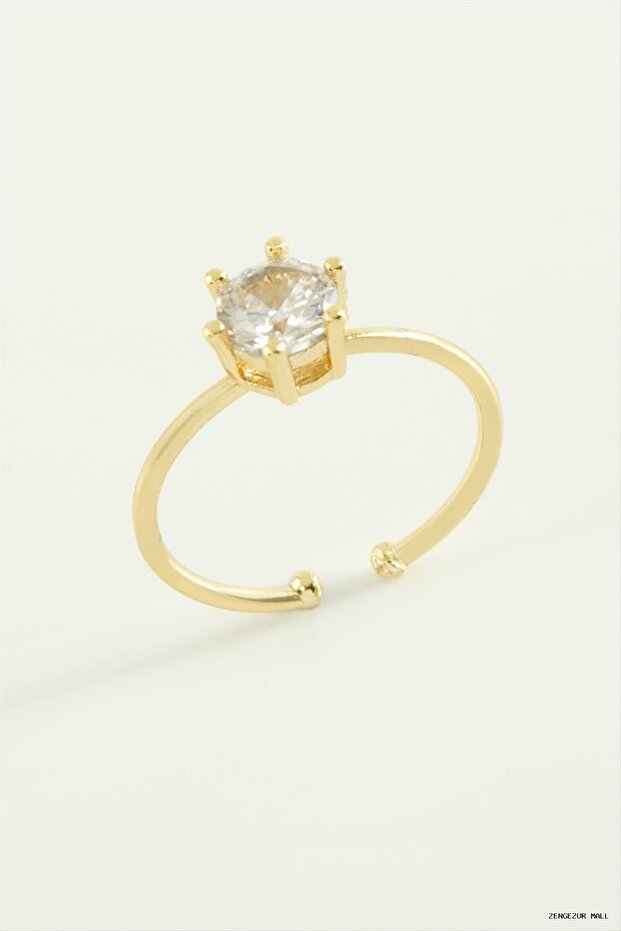 Zngzrmll Zircon Solitaire (34415) Ring Yellow