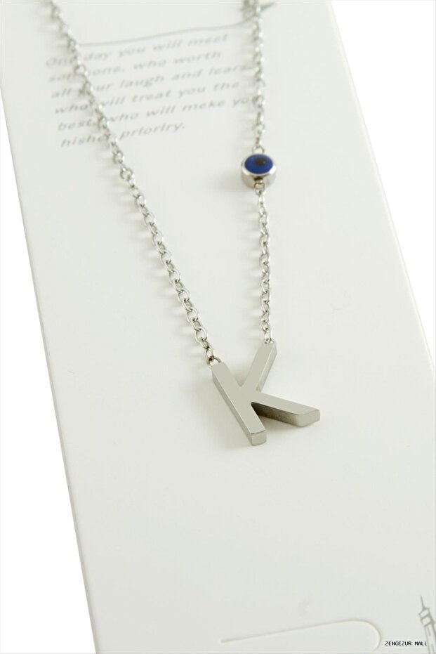 Zngzrmll Silver Color Letter (31314) Steel Necklace
