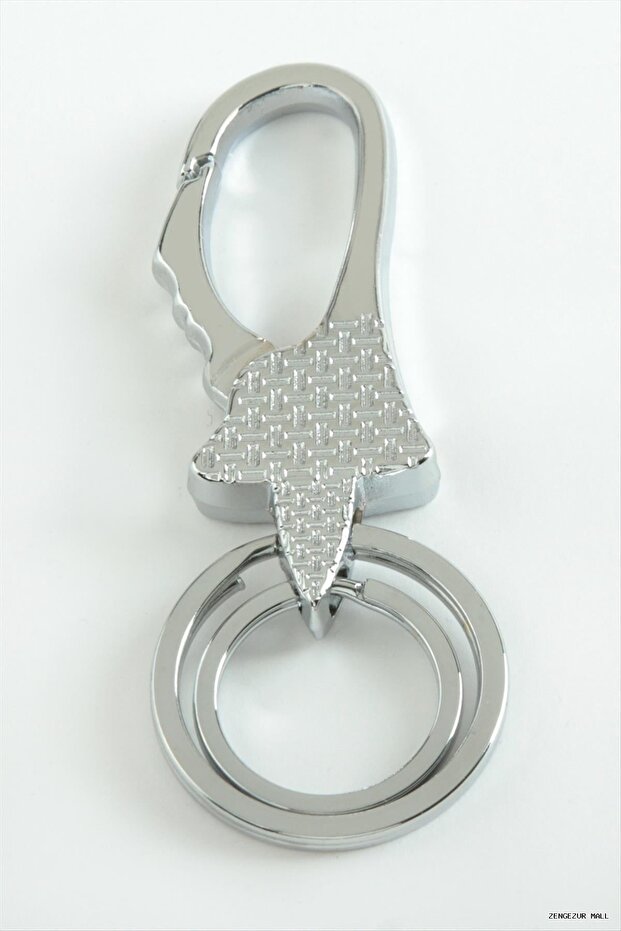 Zngzrmll Star-Shaped Metal Keychain (141635) Silver Color