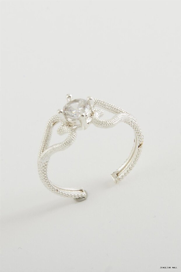 Zngzrmll Heart Single Stone Ring (42129) Silver Color