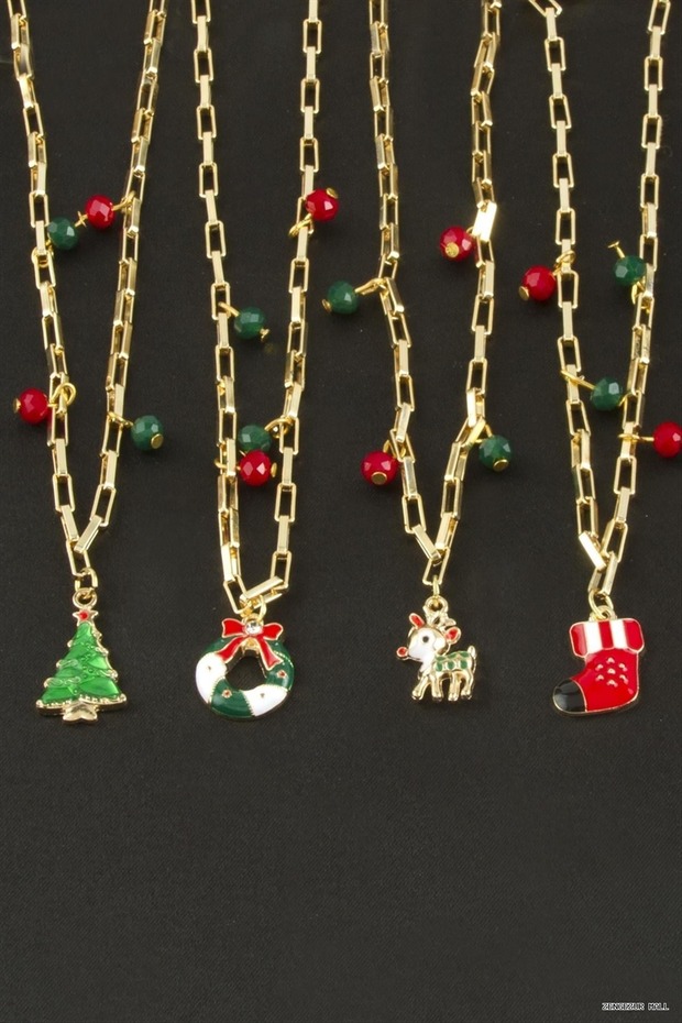 Zngzrmll 2025 New Year Crystal Ir (42723) Necklace Yellow