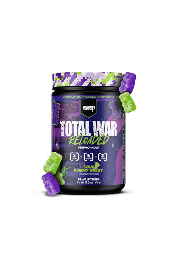 Total War Reloaded Preworkout Sour Gummy Blast 546 g