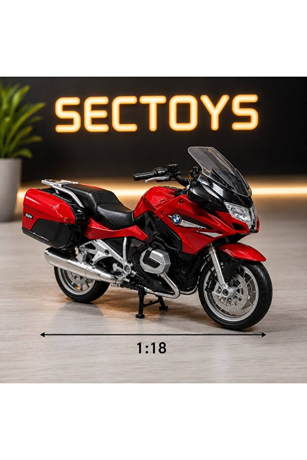 Bmw R1250 Rt 1:18 Scale 12cm Diecast Model Motorcycle Red