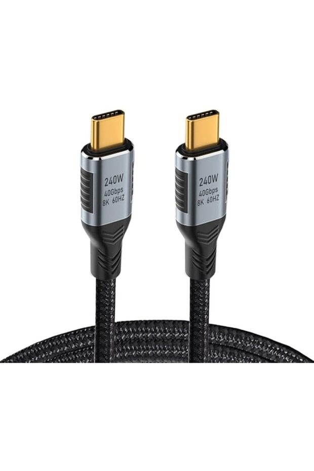 كيبل USB-C USB4 240 واط 40 جيجابايت في الثانية لنقل البيانات، 8K@60Hz USB4.0 ثاندربولت 3/4 متوافق مع