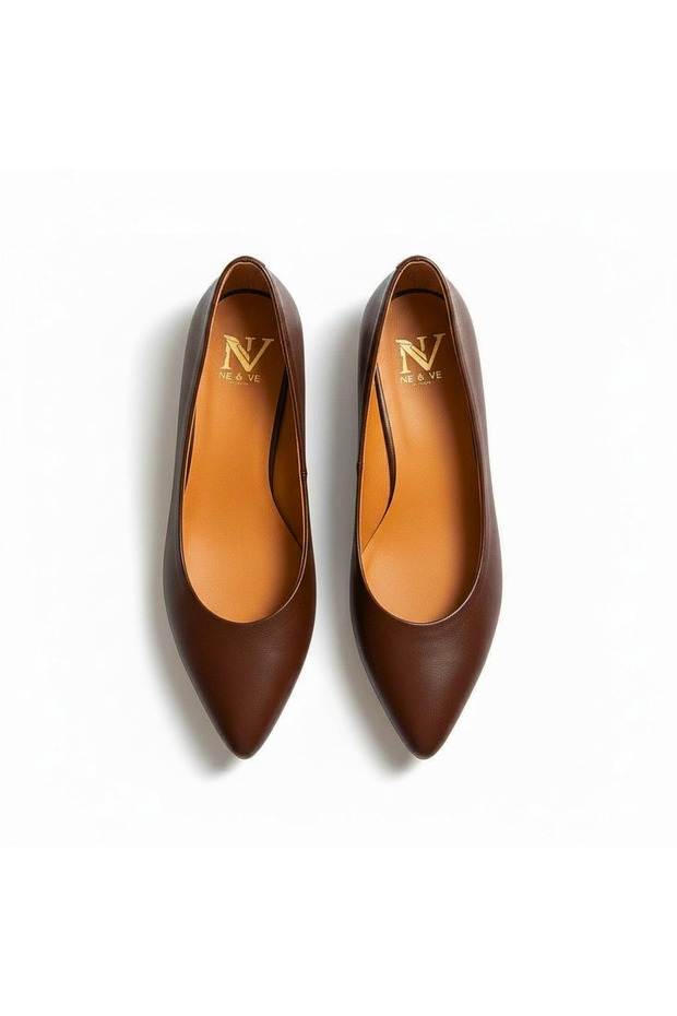 Black Leather Pointed Toe Stylish and Comfortable Daily Ballerinas