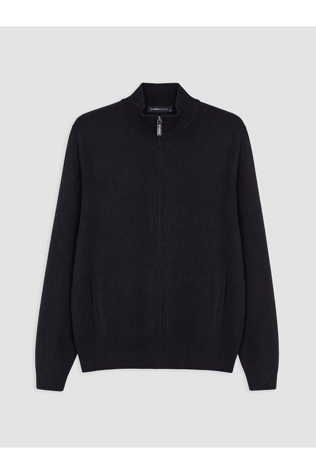 I Standart Fit Upright Roba Collar Men's Knitwear Cardigan from Freezen Store