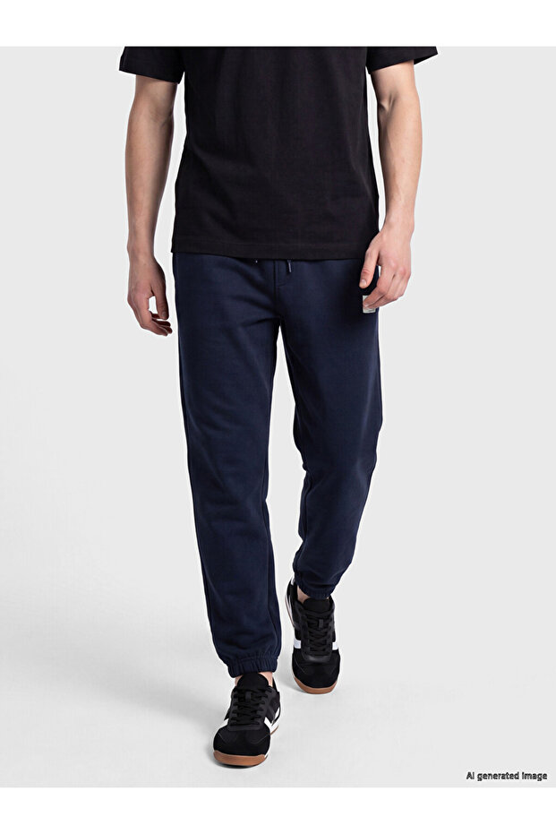 Peak New Season Navy Blue Regular Fit Jogger Sweatpants