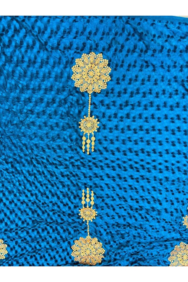 Embroidered Velvet Dress Fabric 500X150Cm 004