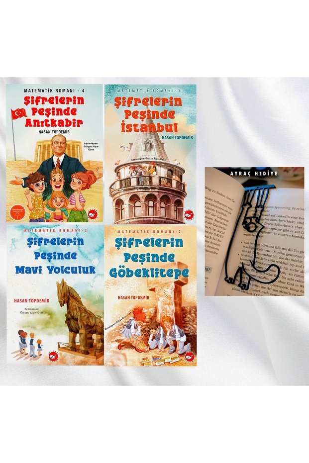 ŞİFRELERİN PEŞİNDE ANITKABİR / ŞİFRELERİN PEŞİNDE İSTANBUL / ŞİFRELERİN PEŞİNDE GÖBEKLİTEPE / ŞİFRELERİN PEŞİNDE MAVİ YOLCULUK / Cat Figure Bookmark Gift