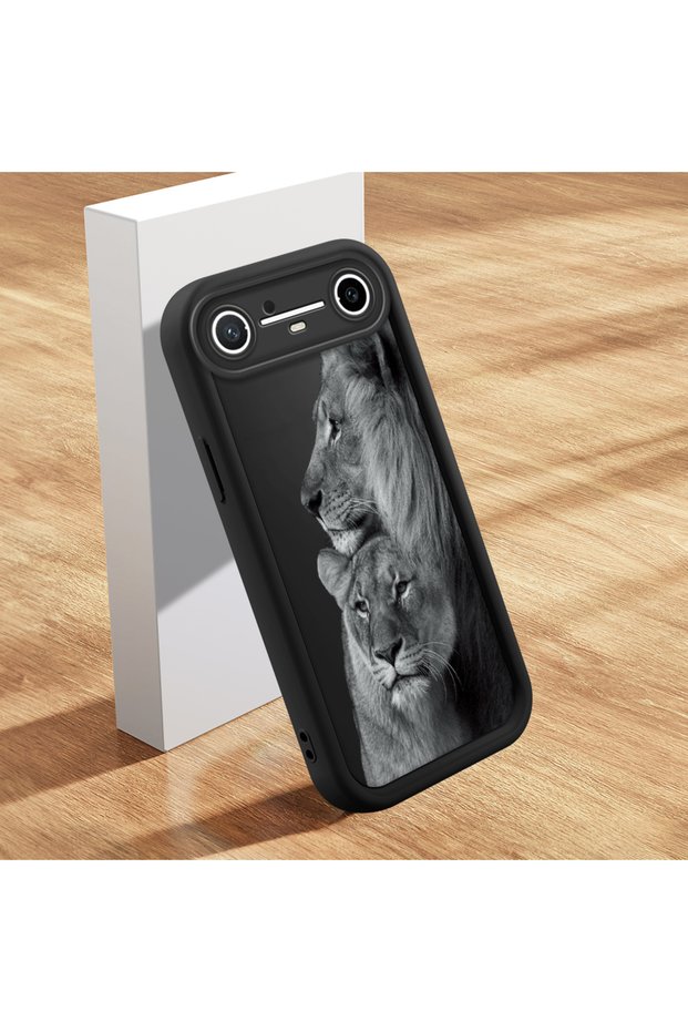 Tecno Spark Slim/Pova Slim Compatible Aslan Double Portrait Printed Silicone Case, Provides Shock Absorption