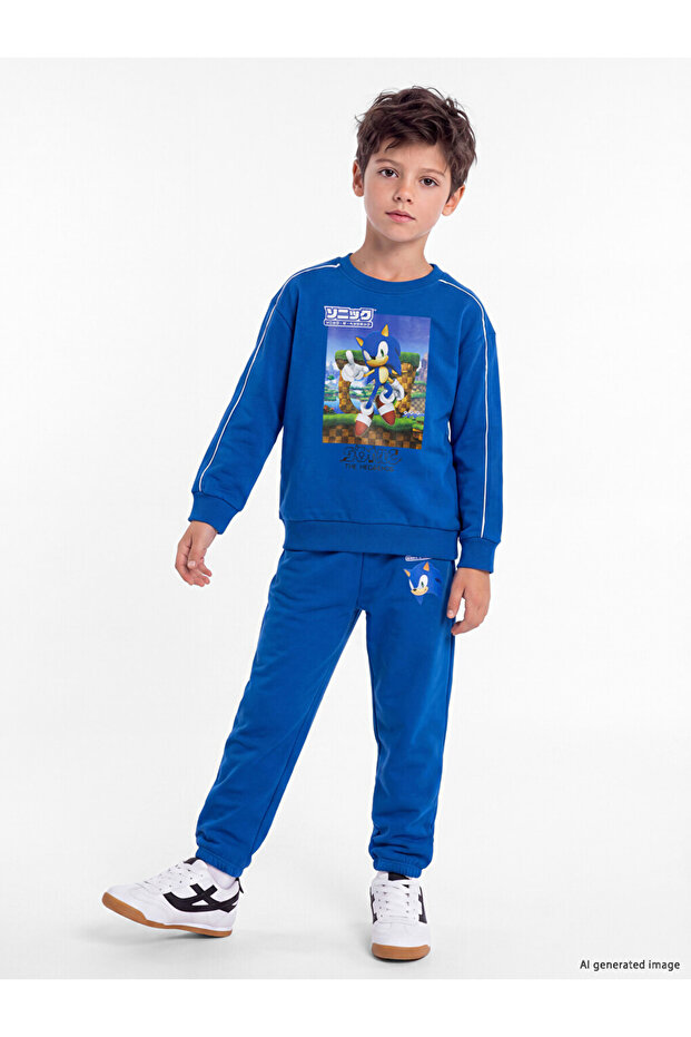 Sonic Printed Boy's Tracksuit Set