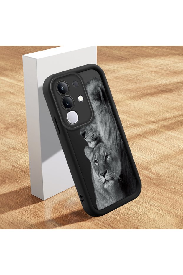 Vivo Y29 4g Compatible Aslan Double Portrait Printed Silicone Case, Provides Impact Absorption