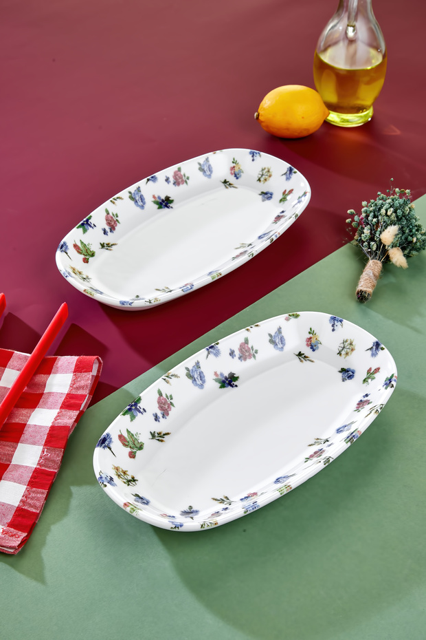 2-Pack 24.5 cm Meadow Porcelain Kayak Plate Ckr4787