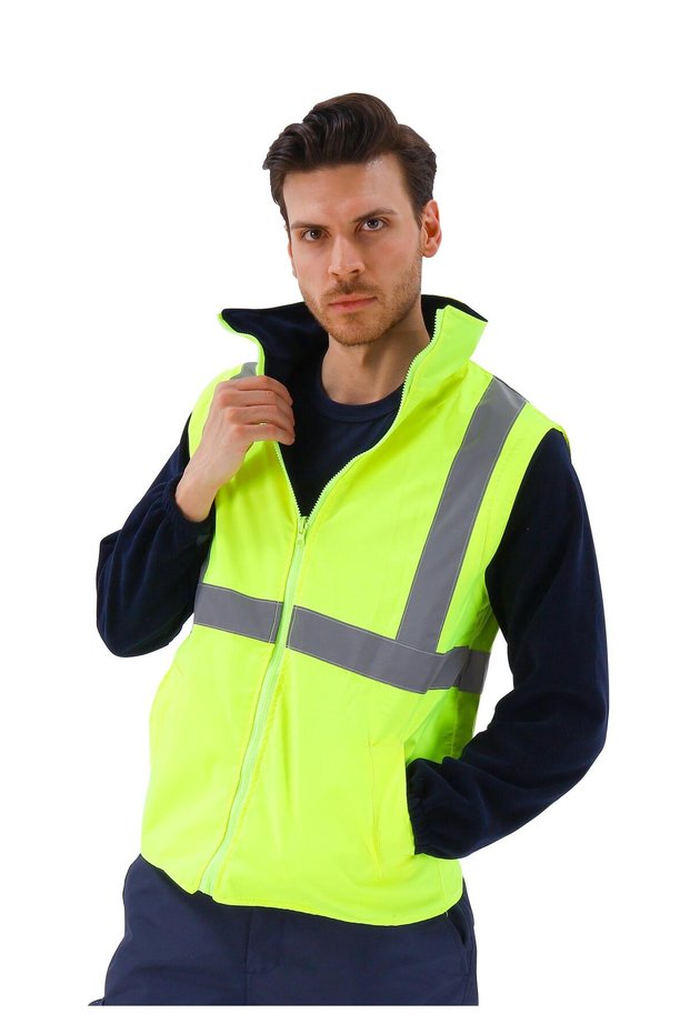 Safesawa Alaska Hi-Vis 2 in 1 Vest Neon Yellow 4121R