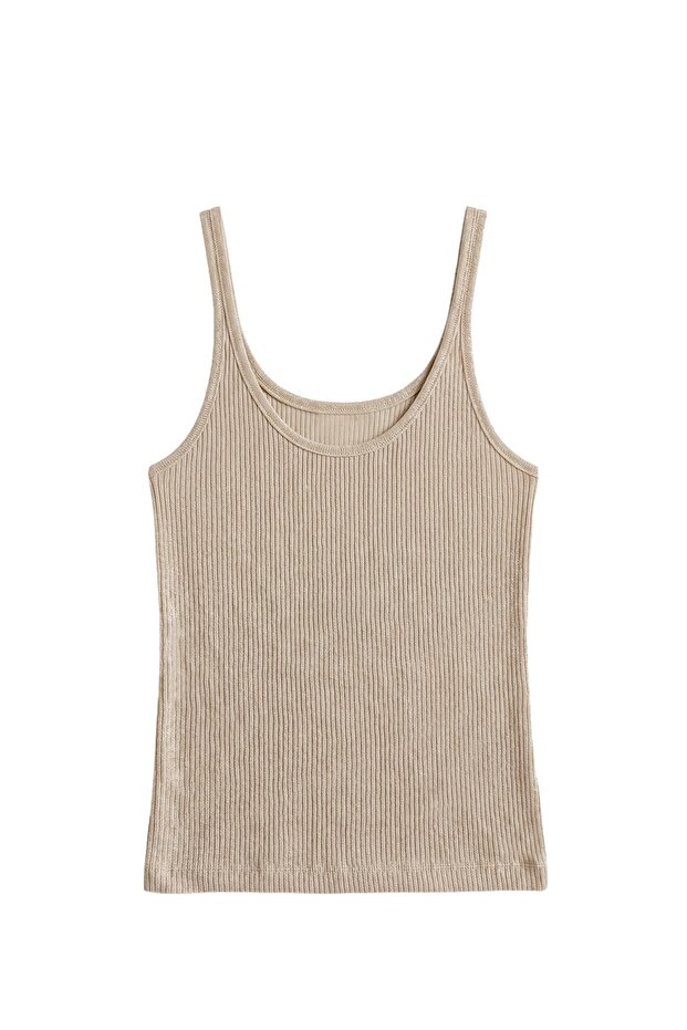 Gold Glitter Hollow Out Collar Undershirt