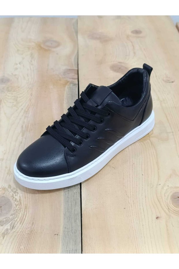 Summer Men's Sporty Shoes Genuine Inner Outer Leather Faylon Sole Laced and Orthopedic