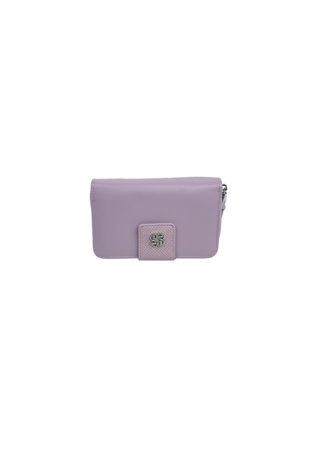 Duki Daso Mor Women's Multi-Compartment Faux Leather Wallet with Snap Fasteners and Zipper, Card Holder |   Summer N4218 Mor