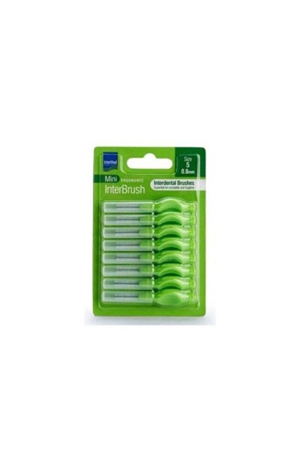 InterBrush Mini Interdental Brushes, 0.80mm, Green, Size 5, 8 Count