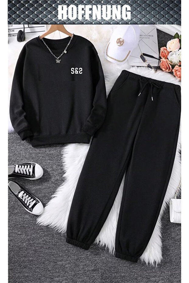 Unisex Casual Tracksuit Set Outdoor Full Sweatshirt